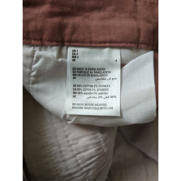 Style & Co Chino Pants Cropped Straight-Leg Rose Gold 4 Zipper Button Closure - Picture 7 of 7